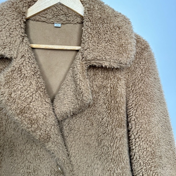 Uniqlo Pile Lined Fleece Tailored Coat Small - Picture 6 of 13